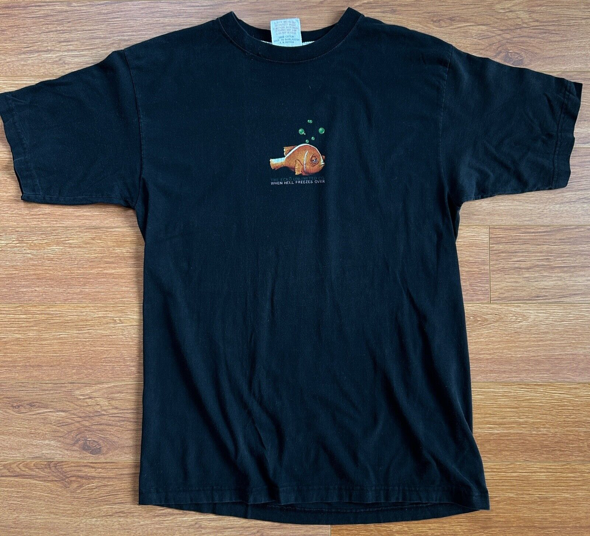 VINTAGE Echo Ecko Unltd H T-Shirt XL When Hell Freezes Over Fish