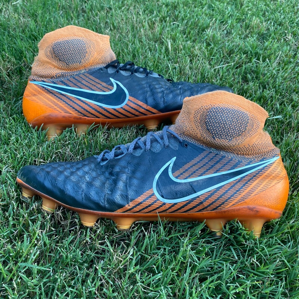 Nike Magista Obra 2 II Elite DF FG Mens Size 10.5 Orange Grey