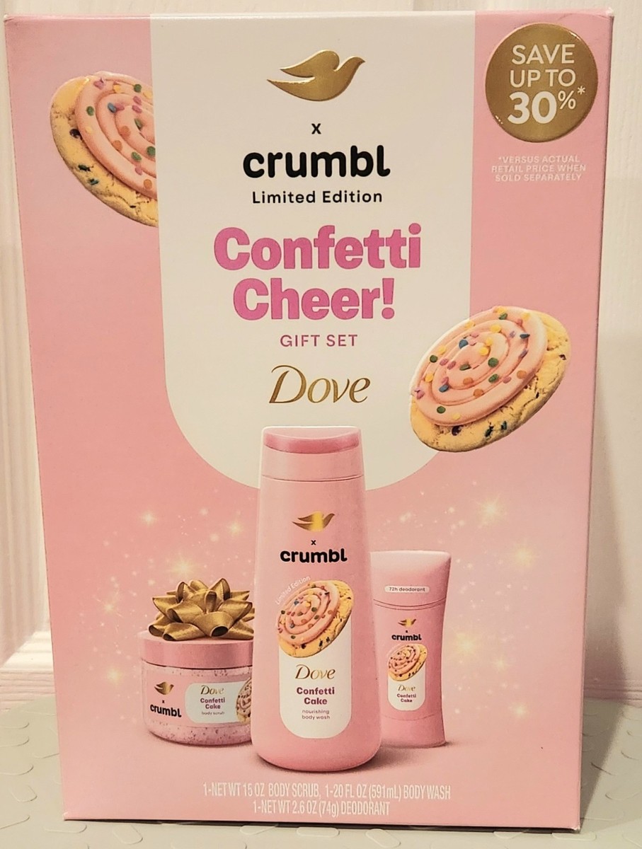 New Dove X Crumbl Limited Edition Confetti Cake Cheer! Body Care