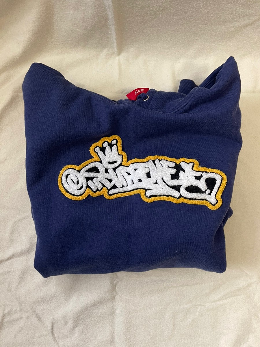 Supreme Handstyle Hooded Sweatshirt Blue xl Graffiti Hoodie | eBay