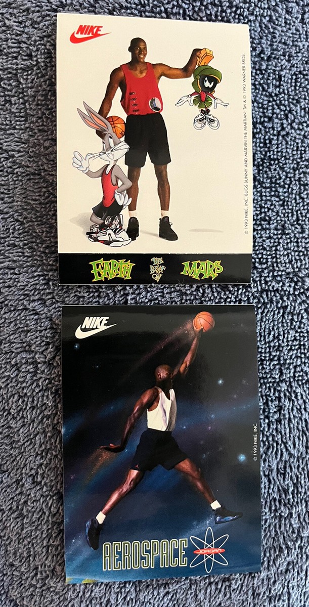 Michael Jordan 1993 Nike Space Jam 12 Sticker PROMO SET w/Case