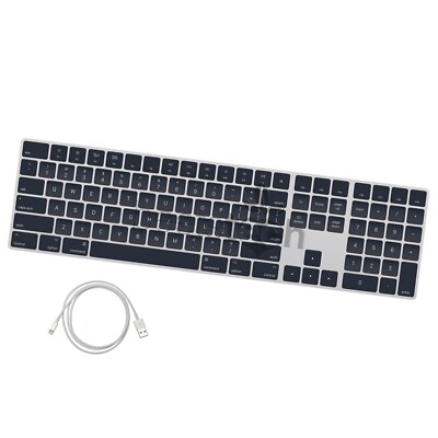 APPLE MAGIC KEYBOARD w/ NUMERIC KEYPAD (SILVER/BLACK) + LIGHTNING