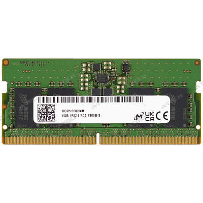 Micron 8GB 1Rx16 PC5-4800 SODIMM DDR5-38400 262-Pin Non-ECC Laptop
