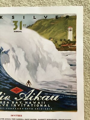 2015 Mint Original Eddie Aikau Waimea Hawaii Big Wave Surfing