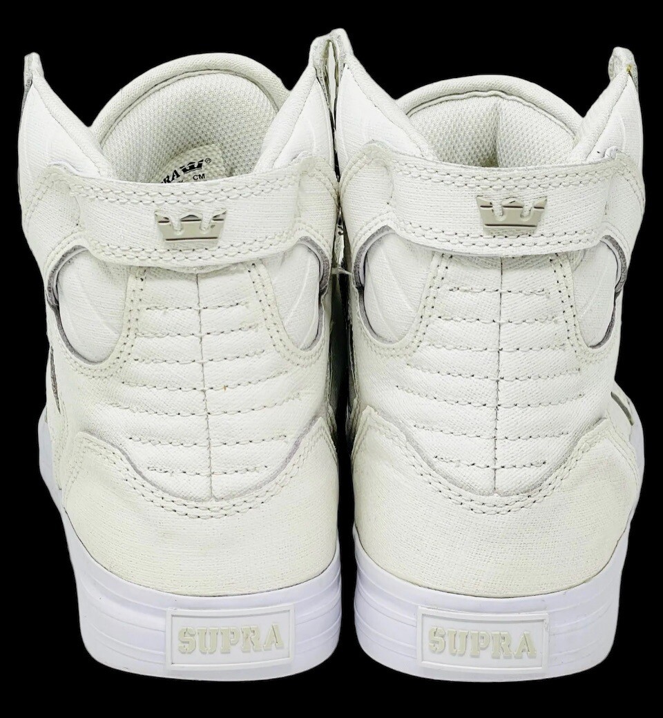 Supra Skytop Muska 001 High Top Skate White Canvas Sneakers Men's