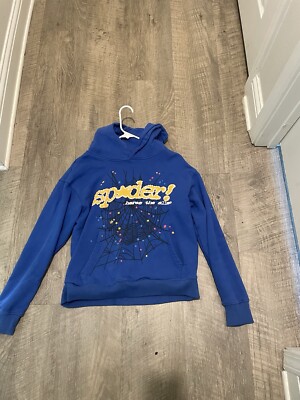 Sp5der hoodie large 100% authentic “Sp5der TC Blue” | eBay