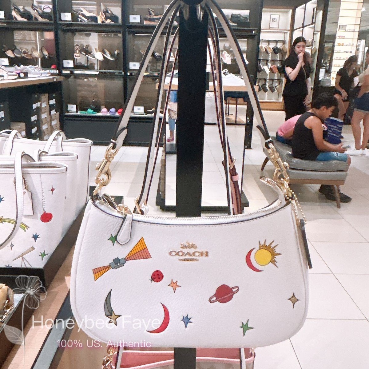 Nwt Coach X Observed By Us Teri Shoulder Bag In Leather With Print