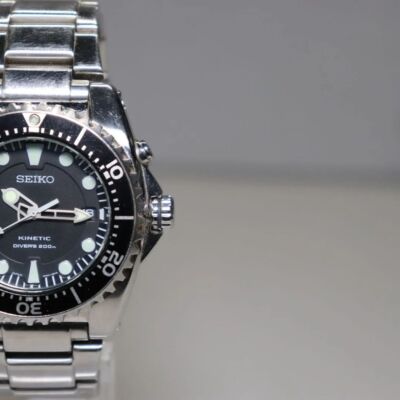overhaul SEIKO KINETIC DIVER`S 200 Ref.5M62-0BL0 Men's Watch Black
