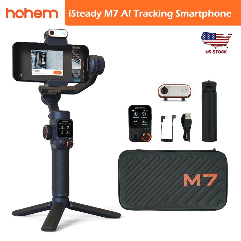 hohem iSteady M7 AI Tracking 3-Axis Smartphone Gimbal with full