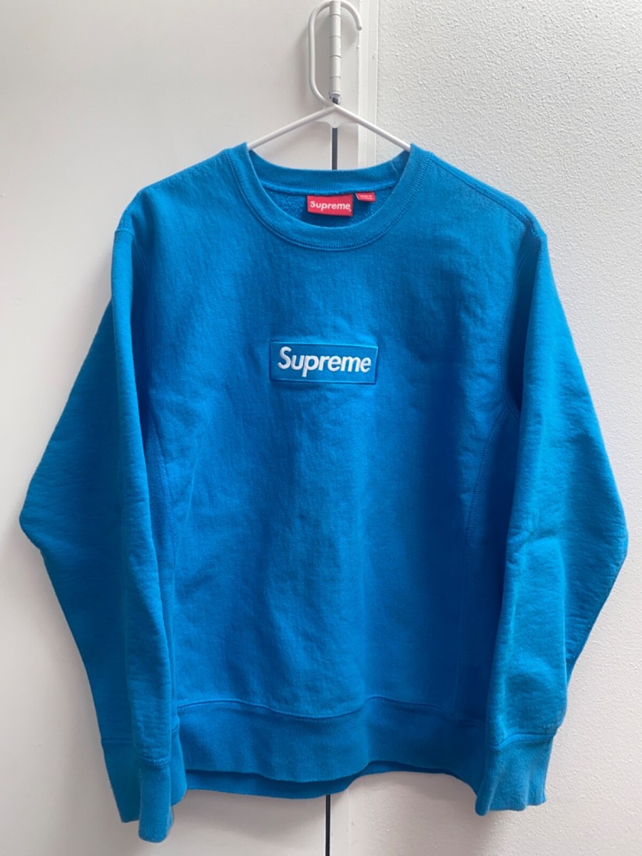 Supreme Box Logo Bright Royal Blue Crewneck Sweatshirt Bogo Size M