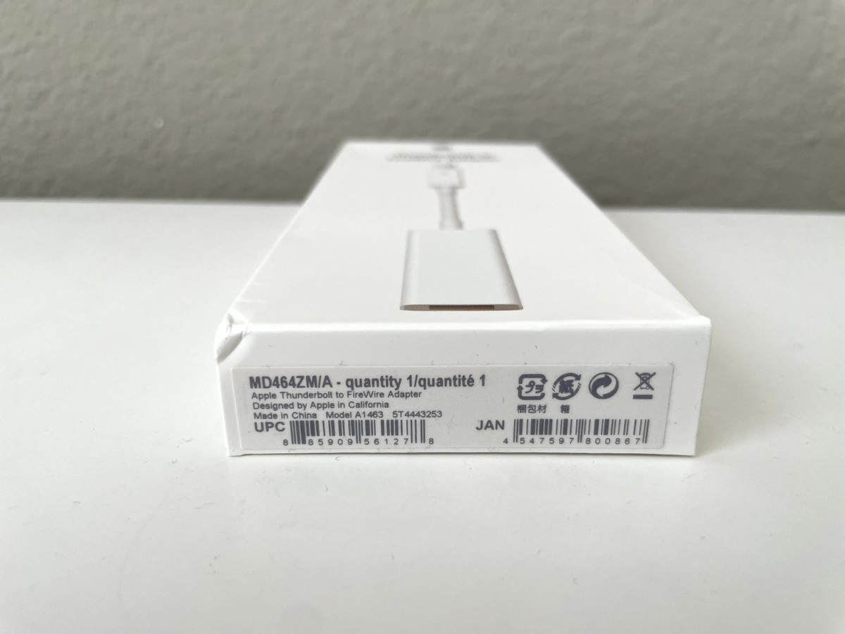 NEW SEALED - Apple A1463 Thunderbolt 2 to FireWire 800 Adapter