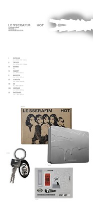 LE SSERAFIM - HOT [TIN CASE ver.] Album+Extra Photocards Set | eBay