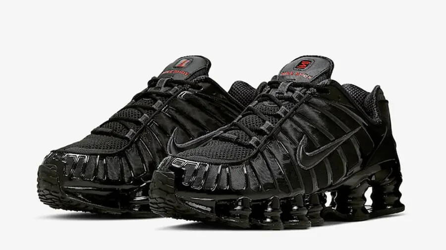 Nike Shox TL Men's AV3595-002 Triple Black Metallic Running OG