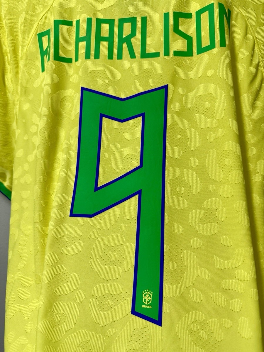 BRAZIL NATIONAL TEAM RICHARLISON #9 MATCH SHIRT WORLD CUP 2022