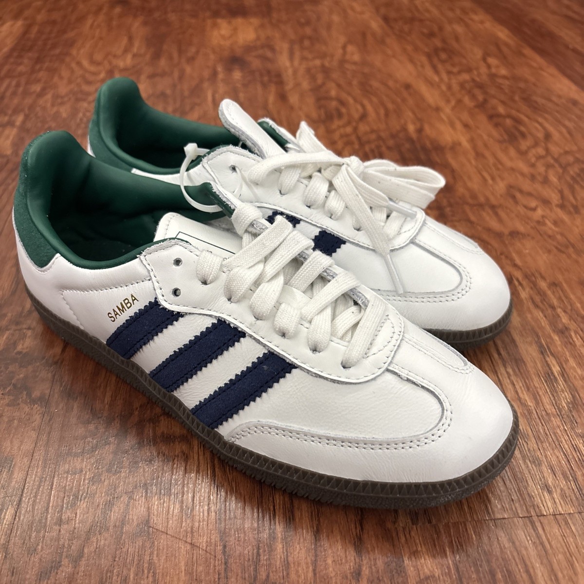 Adidas Originals Samba OG Black White Collegiate Green IH4882 size