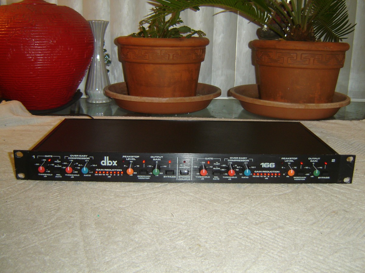 DBX 166, Original USA, 2 Channel Overeasy Compressor Limiter Gate
