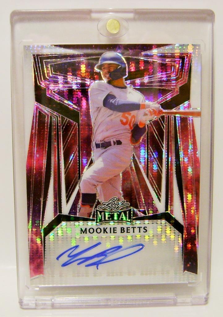 MOOKIE BETTS TRUE 1/1 ONE OF ONE AUTO AUTOGRAPHED LEAF METAL