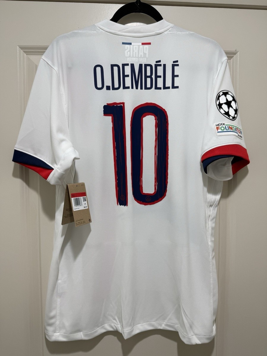 Dembele #10 Mens LARGE Nike Paris Saint-Germain Away STADIUM