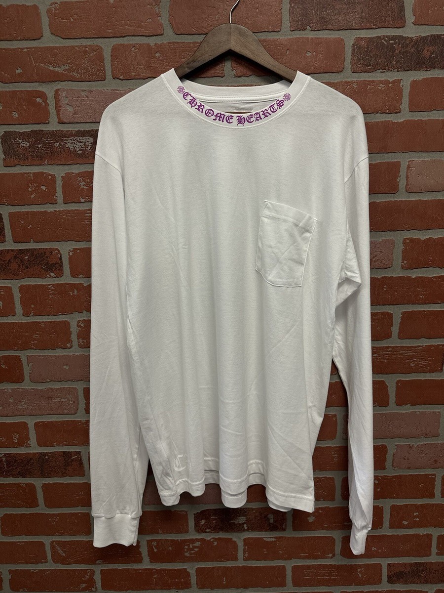Size XL - Chrome Hearts Long Sleeve White Purple 100% Authentic