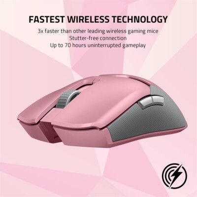 DPI Pink Razer Viper Ultimate Wireless Gaming Mouse With Charging
