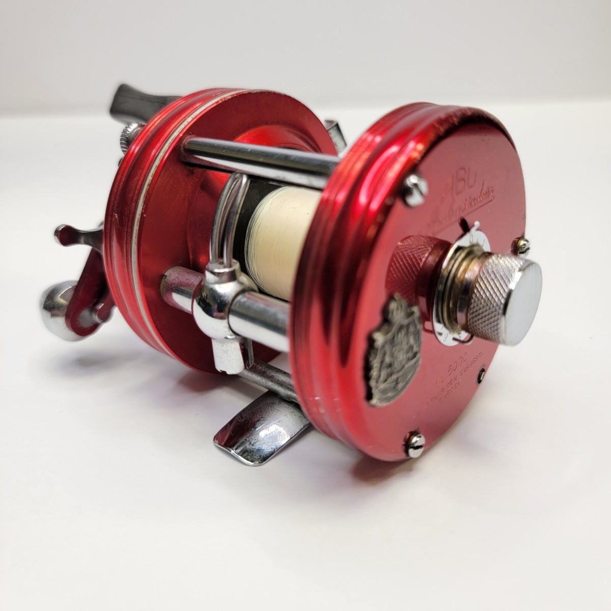 Vintage Abu Ambassadeur No 5000 3-Screw Svangsta Sweden Red