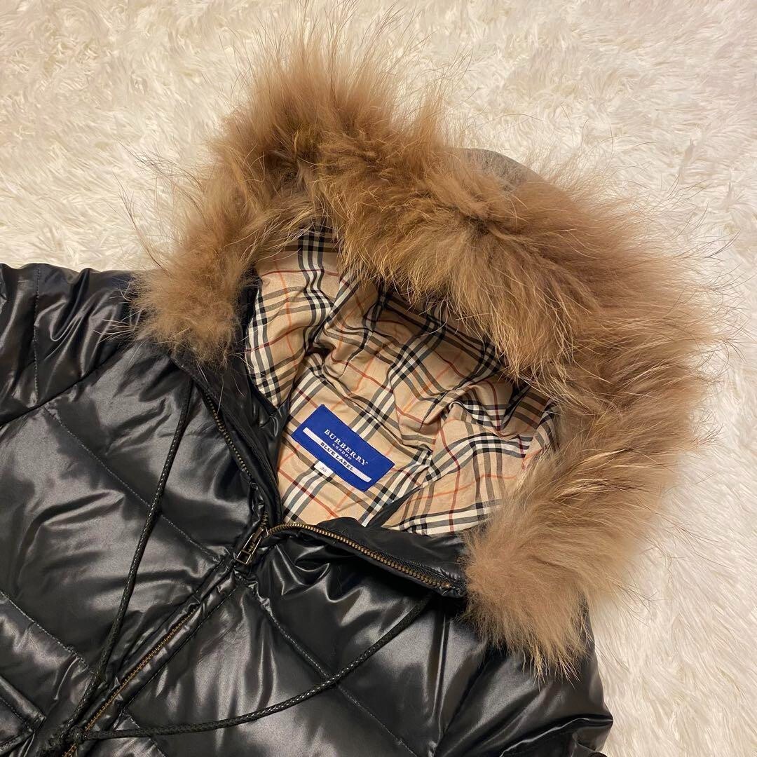 Burberry Blue Label Down Jacket Nova Check Black Size 40 fashion