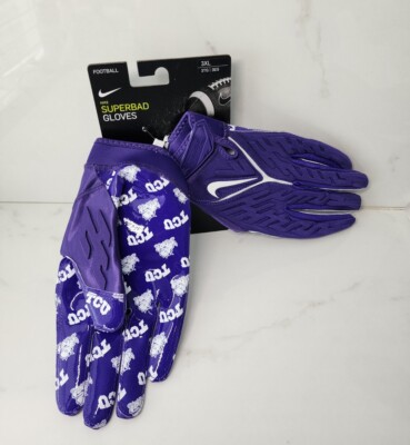Nike SuperBad Football Gloves TCU Horned Frogs TEXAS University