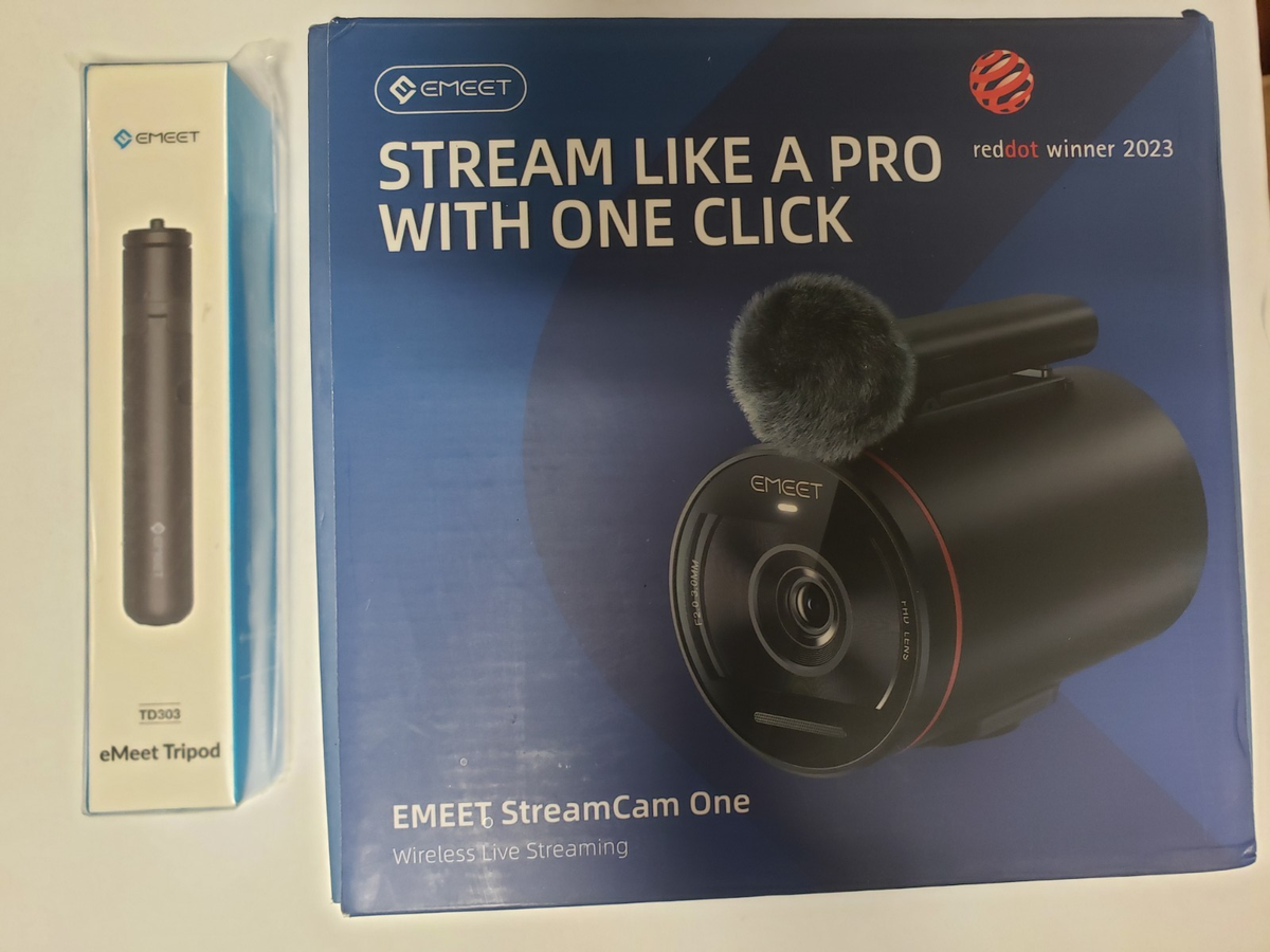EMEET StreamCam One HD 1080 Webcam Wireless Streaming Cam OPEN BOX