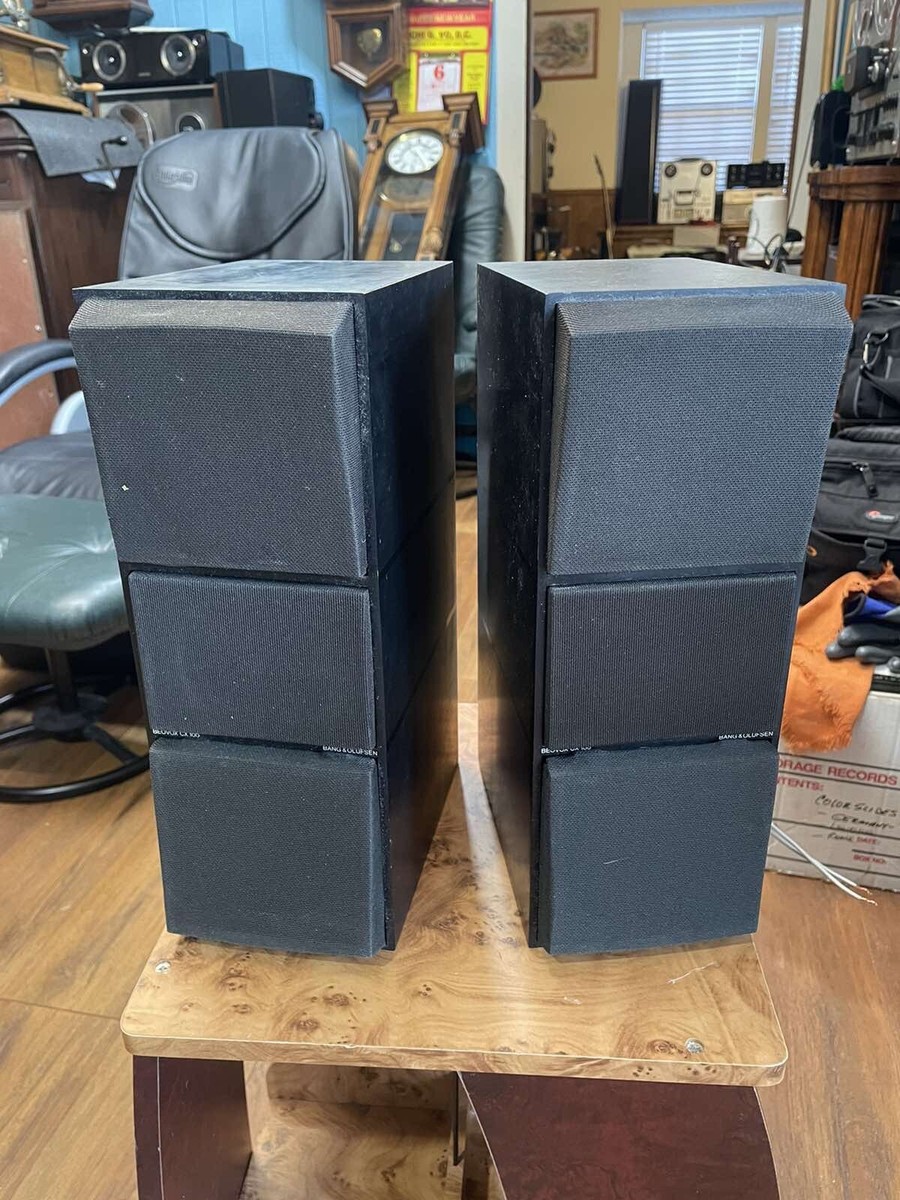Bang & Olufsen Beovox CX100 Foam Bookshelf Speakers Black Anodized