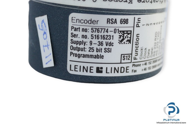 LEINE LINDE RSA 698 ABSOLUTE ENCODER-RSA698-576774-01 | eBay