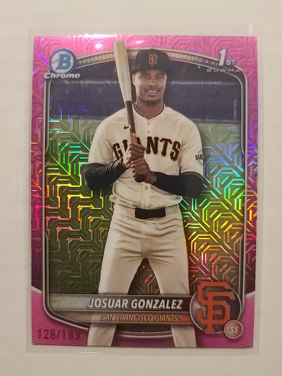 2025 Bowman Chrome Mega Mojo Josuar Gonzalez 1st Bowman Pink 128