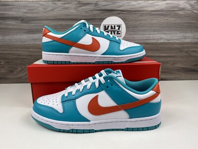 Nike Dunk Low Retro White 'Miami Dolphins' Dusty Cactus Shoes