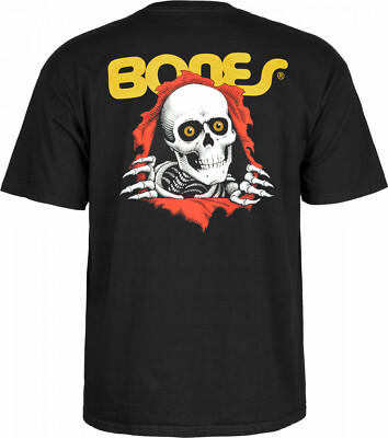 Powell Peralta BONES RIPPER Skateboard T Shirt BLACK | eBay