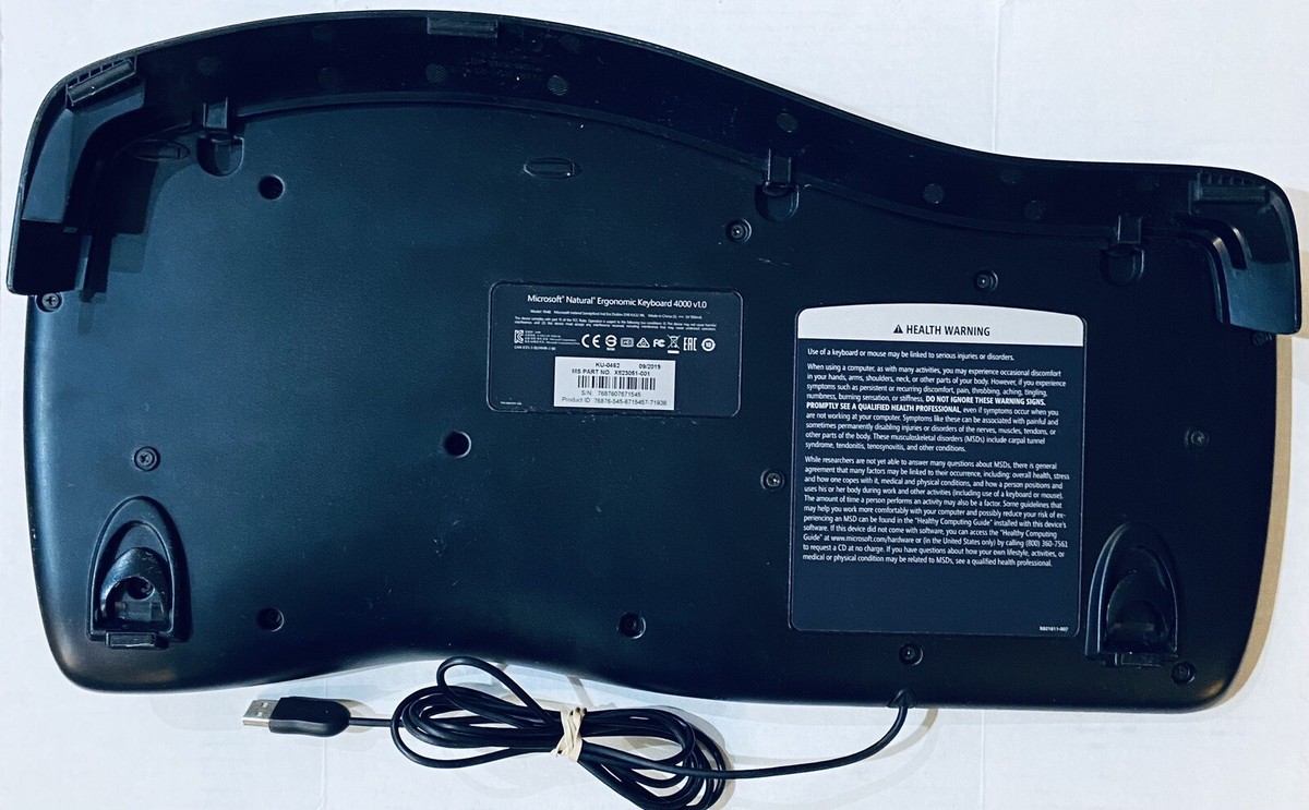 Microsoft Natural Ergonomic Keyboard 4000 v1.0 Model 1048 KU-0462