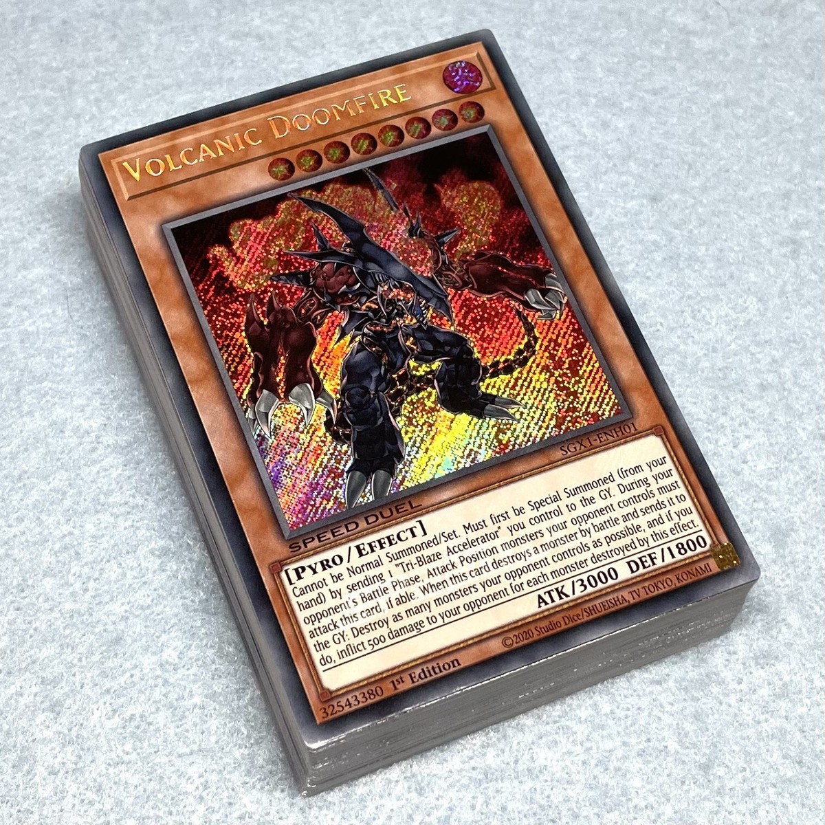 Yugioh GX Axel Brodie Premium 57 Card Deck Volcanic Doomfire