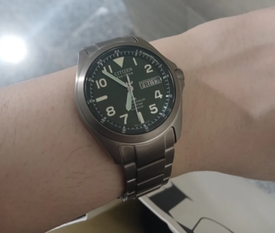 Citizen Promaster Land Eco-Drive 39mm Super Titanum Green Silver