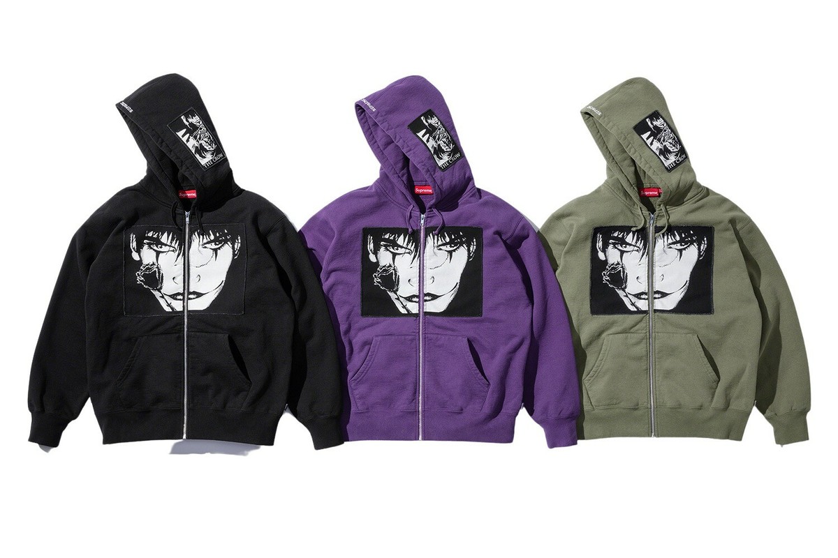 Supreme The Crow Zip Up Hooded Sweatshirt FW21 (FW21SW74) Men