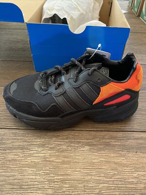 Adidas Yung 96 Trail Black & Orange Shoes Size US 4 EE5592 New In