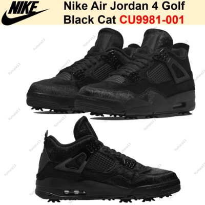 Nike Air Jordan 4 Golf Black Cat CU9981-001 Men's Size | eBay