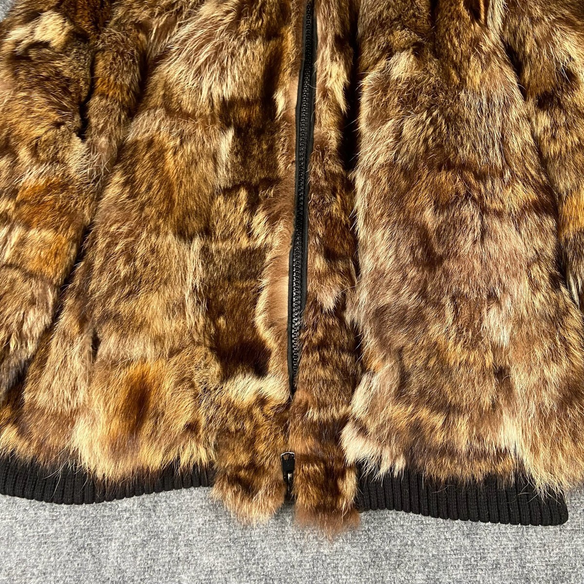 Vintage Fur Coat Zip Up Insulated Authentic Animal Fur Graggs Of