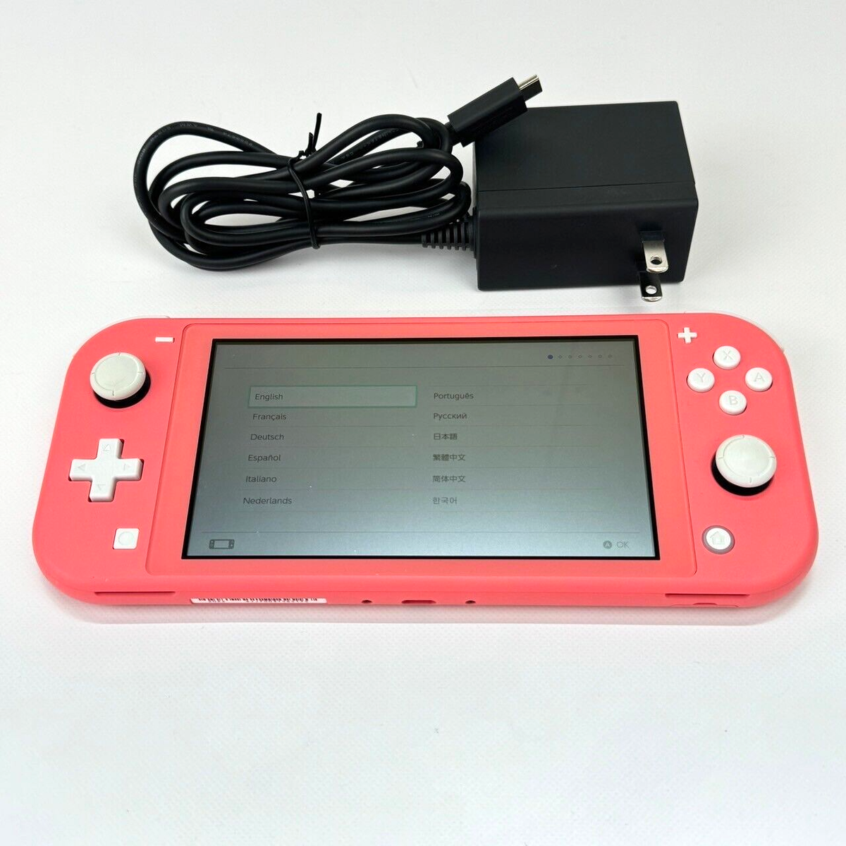 Refurbished Nintendo Switch Lite Coral Pink Console & Charger with