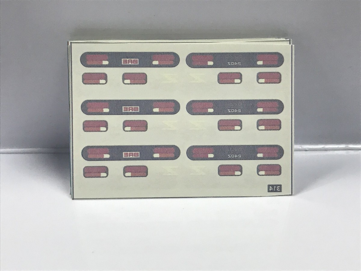JC-9314 White Toner Waterslide Decals 240Z LIGHTSETS Custom 1:64