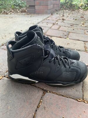 Nike Jordan 6 Retro Black Cat GS 384665-020 Youth Sneakers Size 6Y