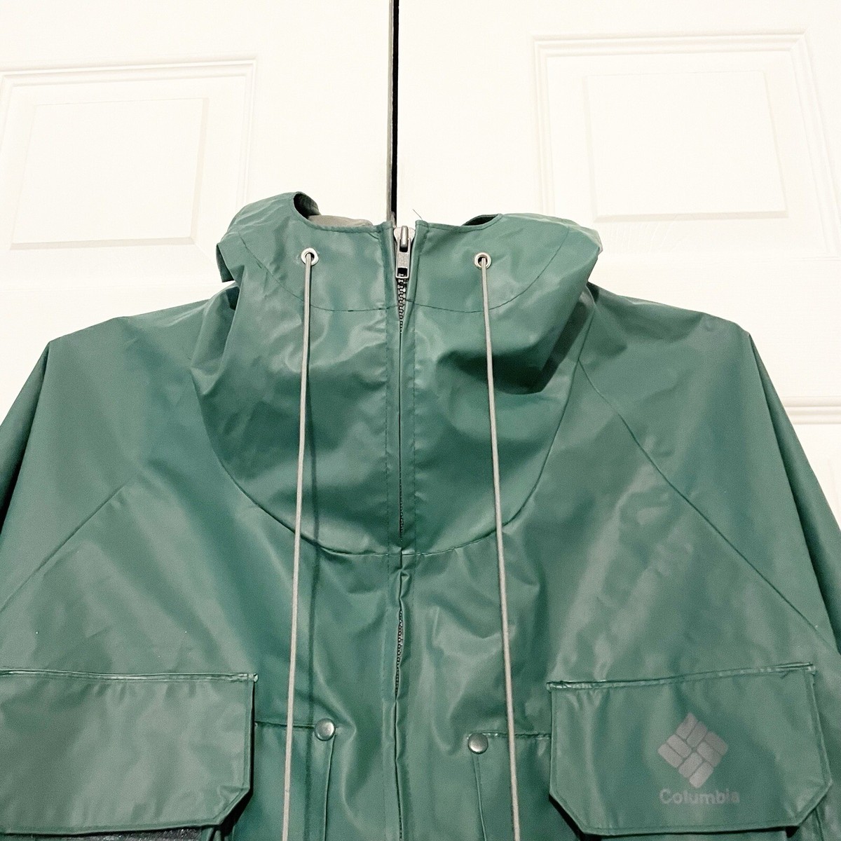 Vintage Columbia Wading Fly Fishing Shell Jacket Large Zip 80s