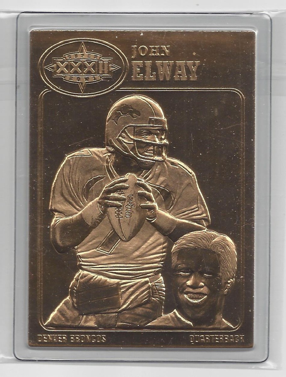 John Elway Denver Danbury Mint 1998 Super Bowl XXXII-22Kt Gold