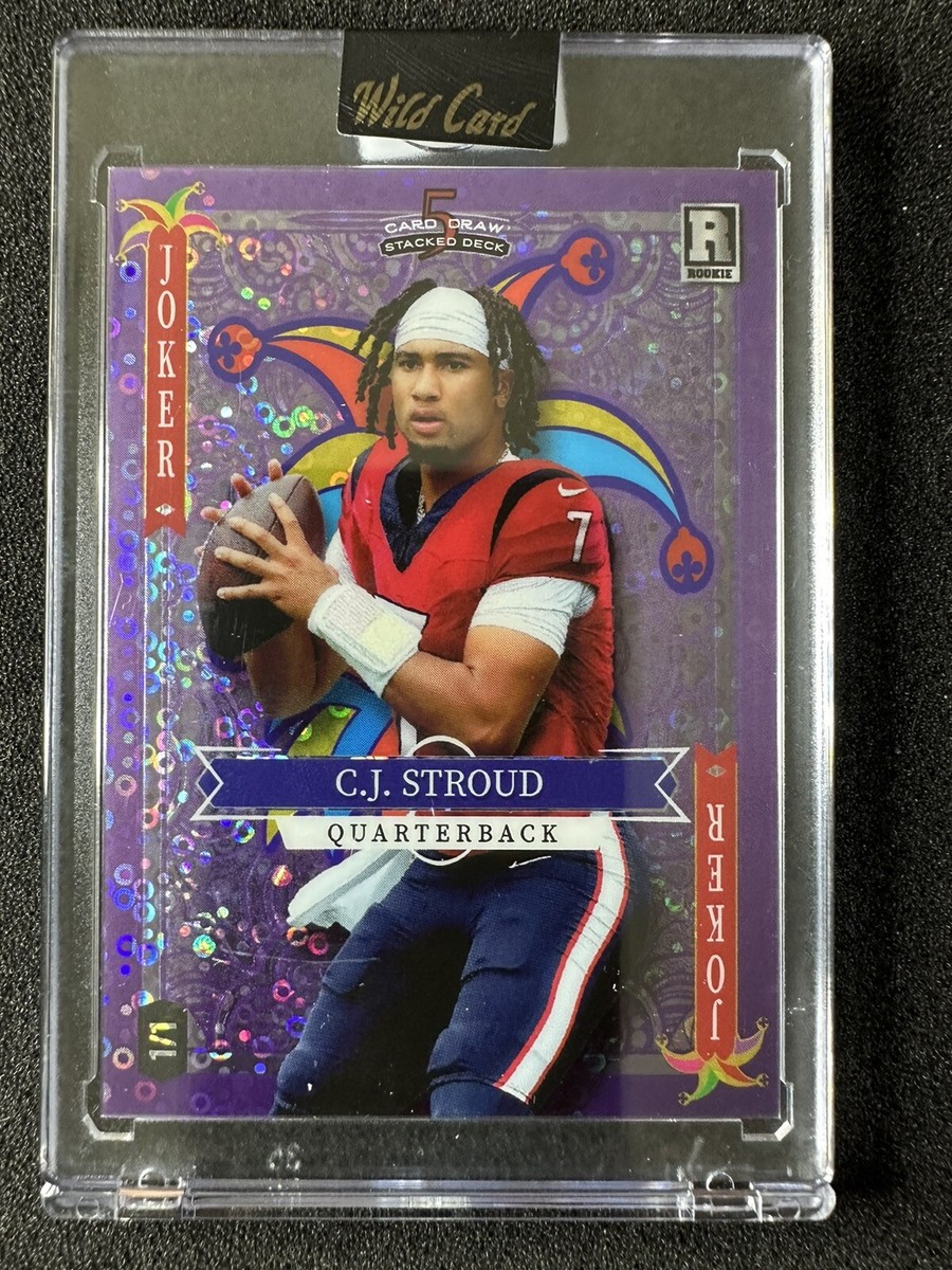 C.J. Stroud Wild Card 5 Card Draw Stacked Deck Joker 1/1 RC Purple