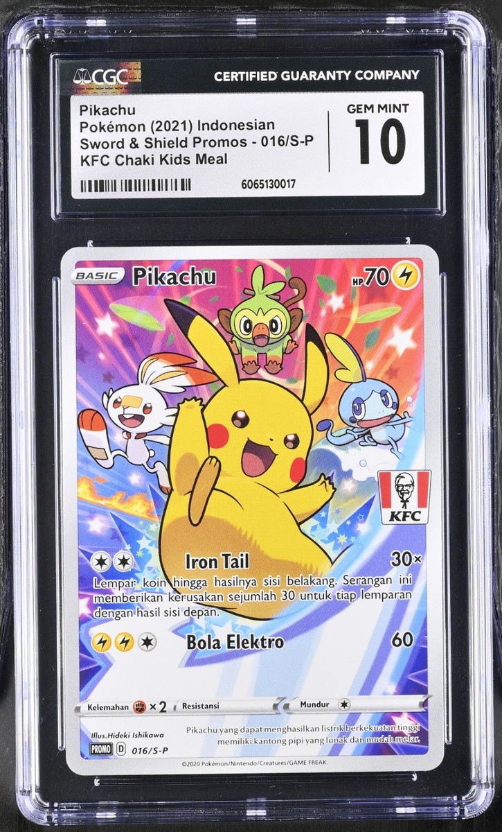 Pokemon Pikachu 016/S-P Indonesian KFC Promo - CGC 10 | eBay