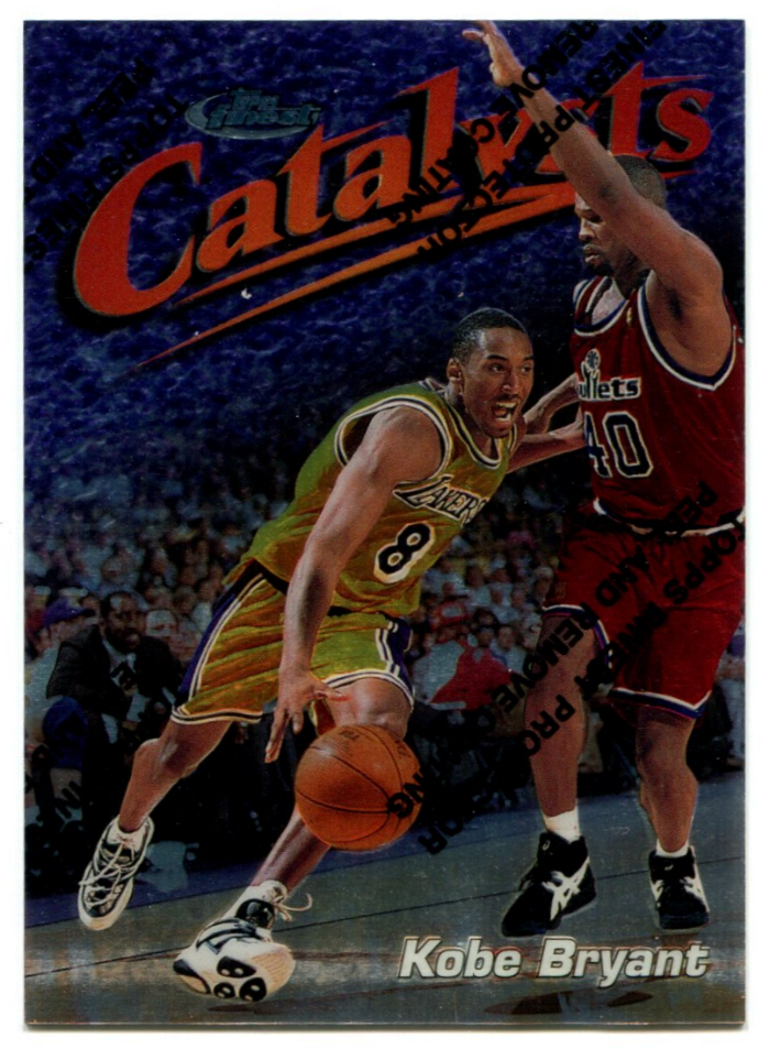 1997-98 Topps Finest #137 Kobe Bryant Catalysts Uncommon w/Peel LA