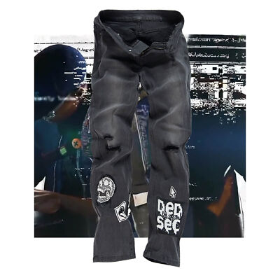 New Watch Jeans Dogs Men Pants Marcus Holloway Black Apparel
