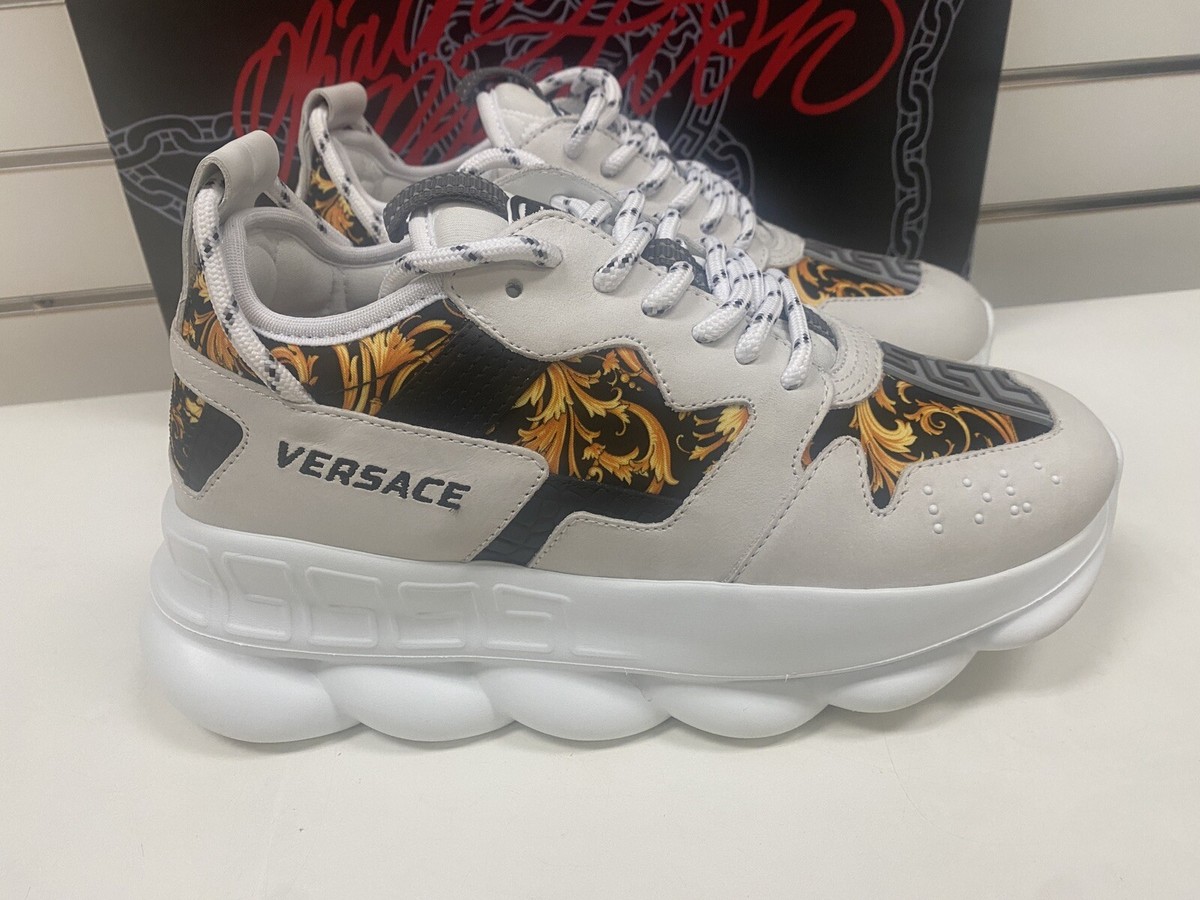 Versace Chain Reaction Baroque-Print Sneakers Size 38 | eBay